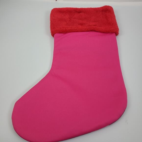 DISNEY MINNIE MOUSE 15" Christmas Stocking‎ Faux Fur Trim Holiday NEW - Picture 5 of 5